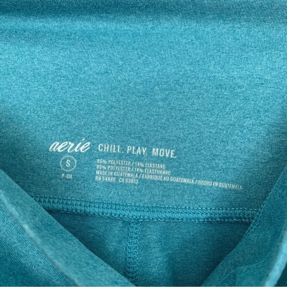 Aerie Tie Up Teal Blue Leggings Size Small - Picture 2 of 12